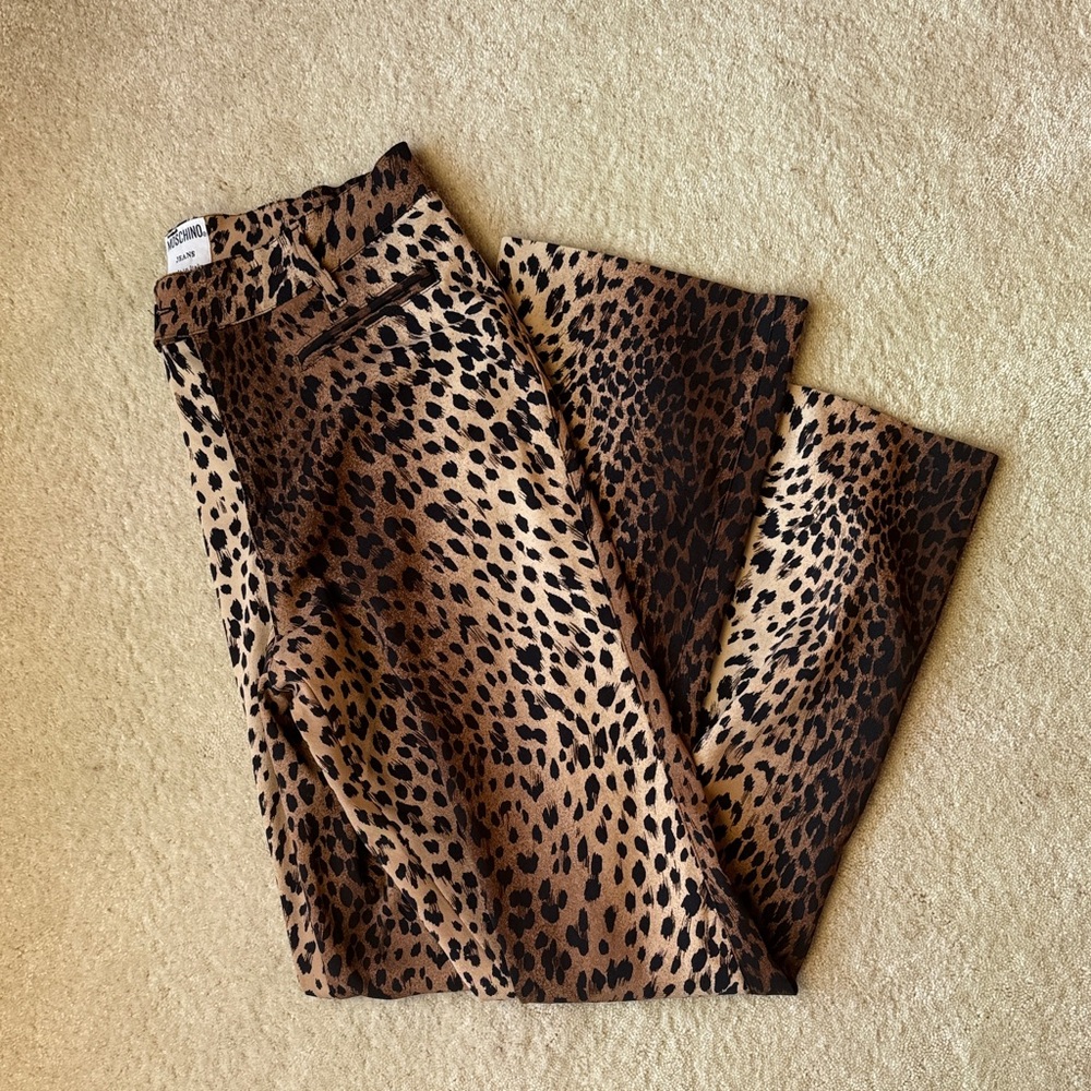 Moschino Leopard Print Pants